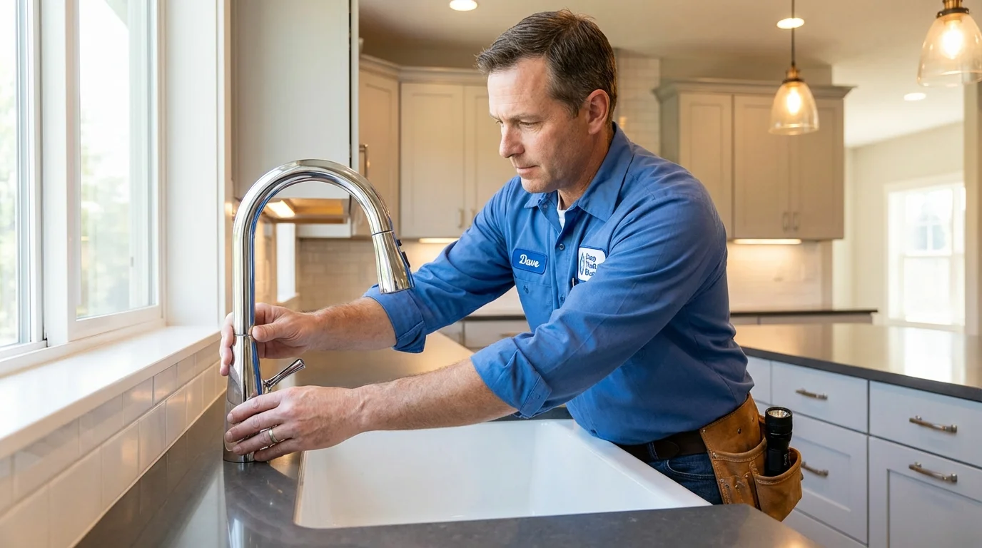 Kitchen faucet installation by Johns Plumbing LLC in New York City