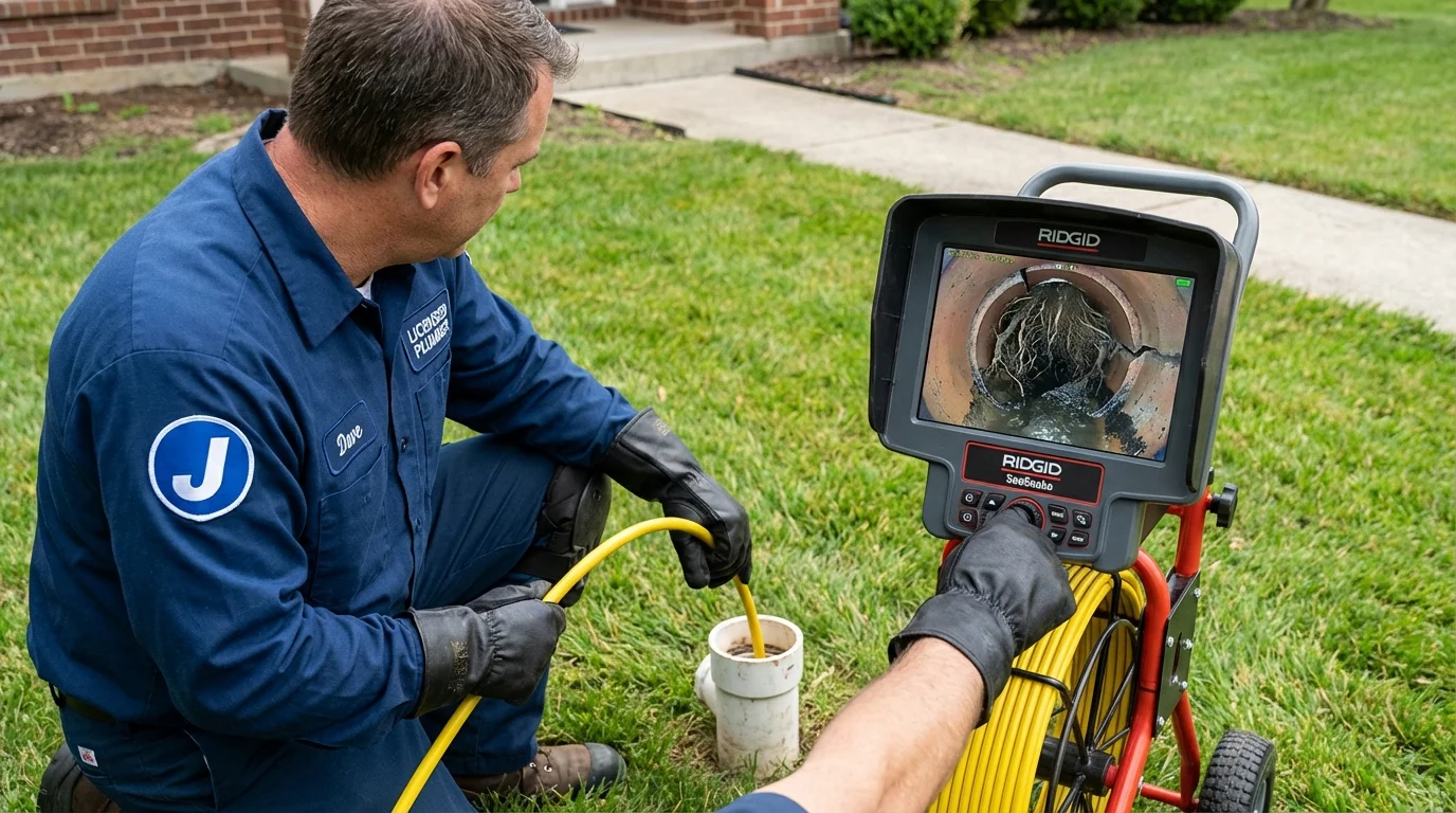 Sewer camera inspection being performed by Johns Plumbing LLC in New York City