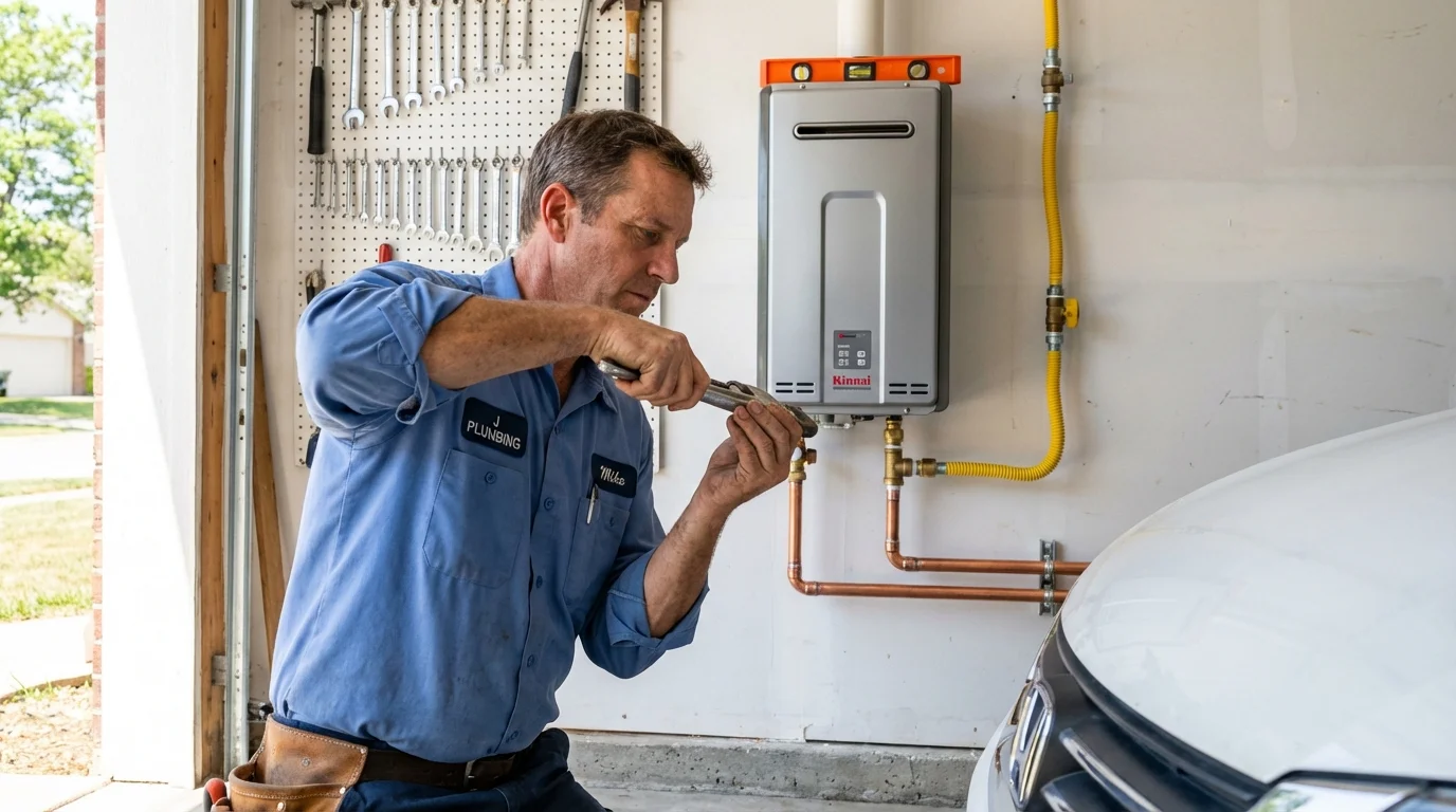 Tankless water heater installation by a Johns Plumbing LLC plumber in New York City